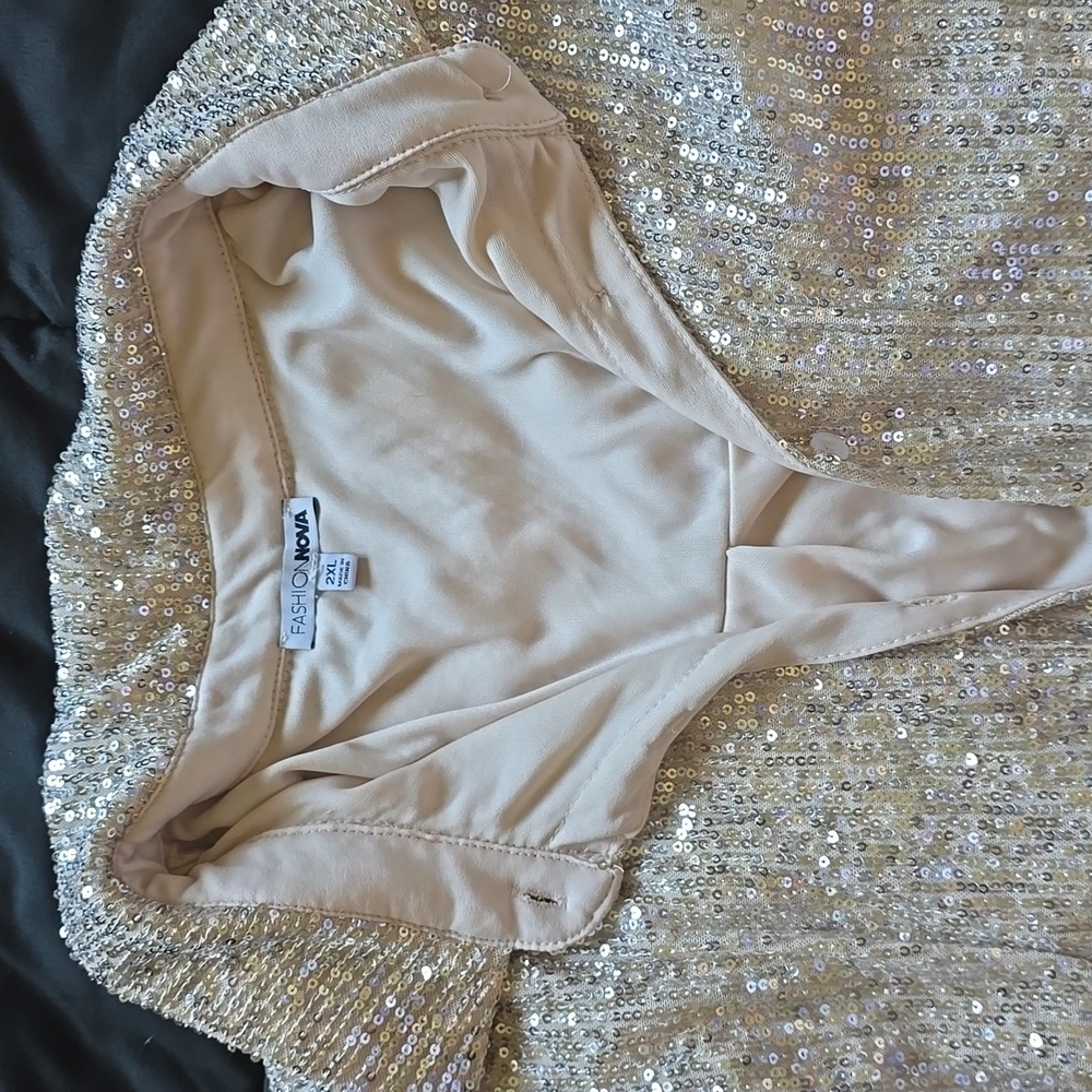Fashion nova 2 piece sequin set 2X